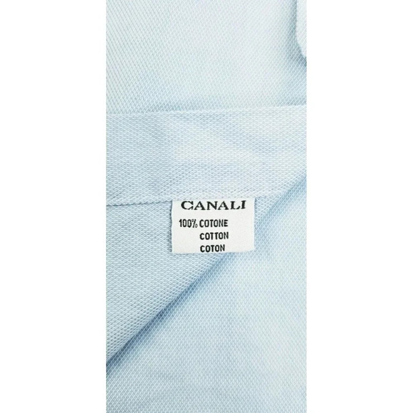 Canali Size 15.5 39 Men Blue Spread Collar Long Sleeve Cotton Pocket Dress Shirt - Picture 6 of 9